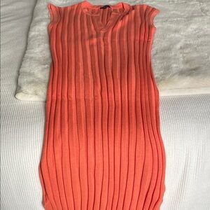 Rails Sleeveless Ribbed Coral Knit Dress